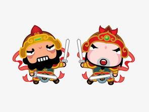 卡通门神图片,守护家园的趣味守护者